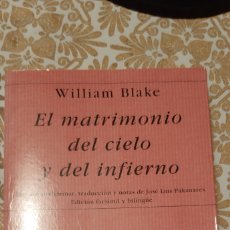Libros: EL MATRIMONIO DEL CIELO Y DEL INFIERNO. Lote 383909764
