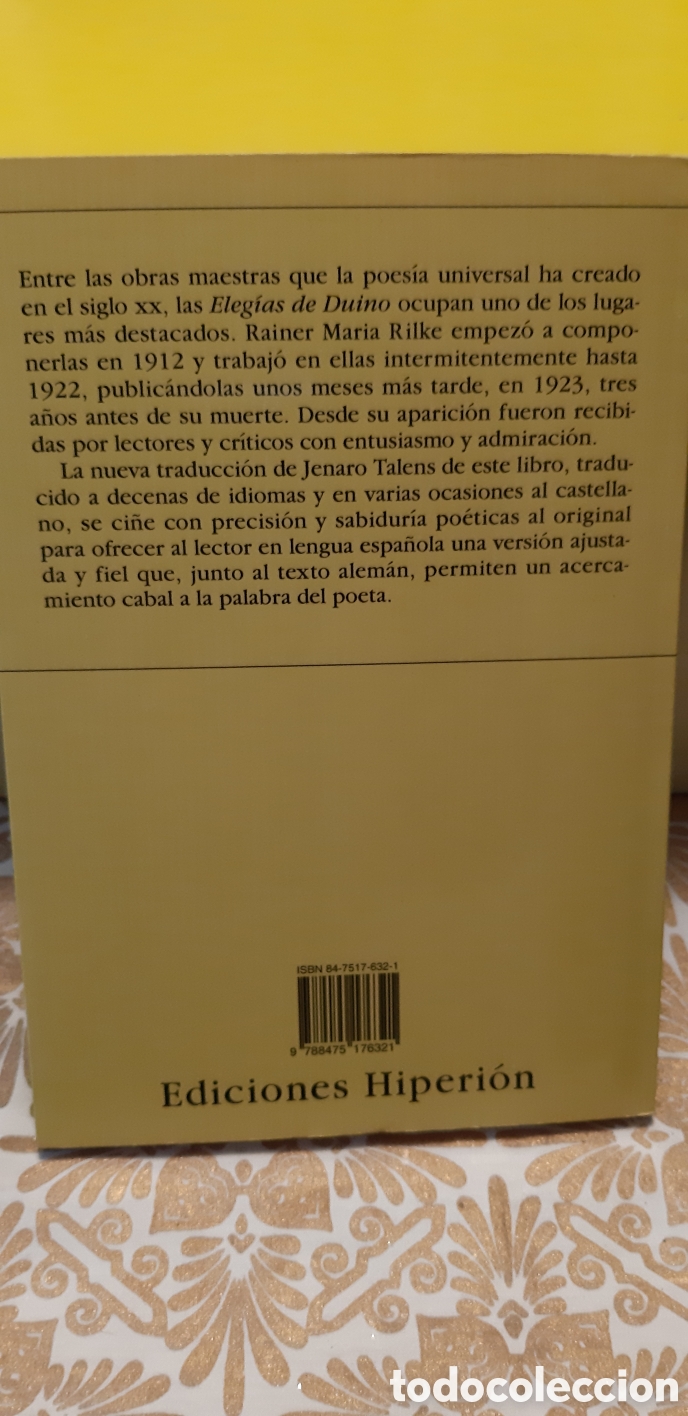 Libros: Eleg&iacute;as de Duino. Rainer Mar&iacute;a Rilke - Foto 2