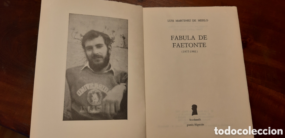Libros: Fabula de Faetonte. Luis Mart&iacute;nez de Merlo - Foto 2