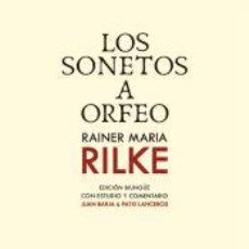 Libros: LOS SONETOS A ORFEO - RILKE, RAINER MARIA