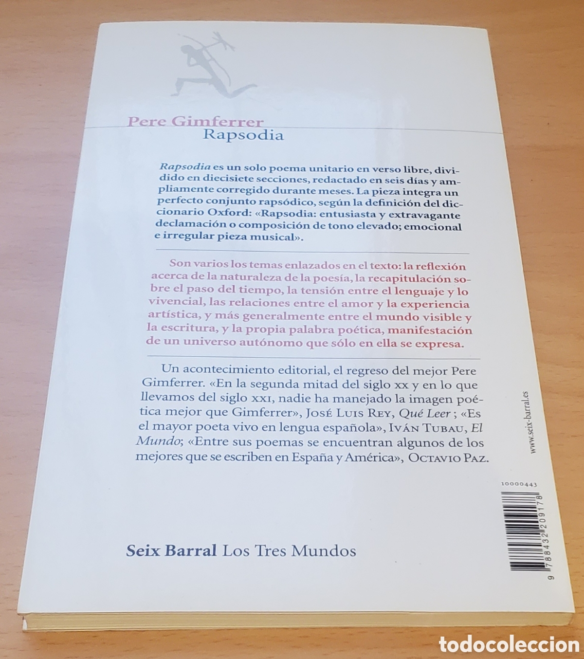 Libros: Rapsodia - Pere Gimferrer - Foto 2