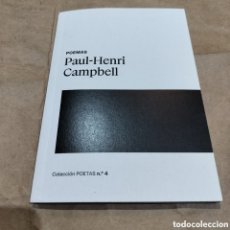 Libros: POEMAS PAUL-HENRI CAMPBELL COLECCION POETAS N° 4