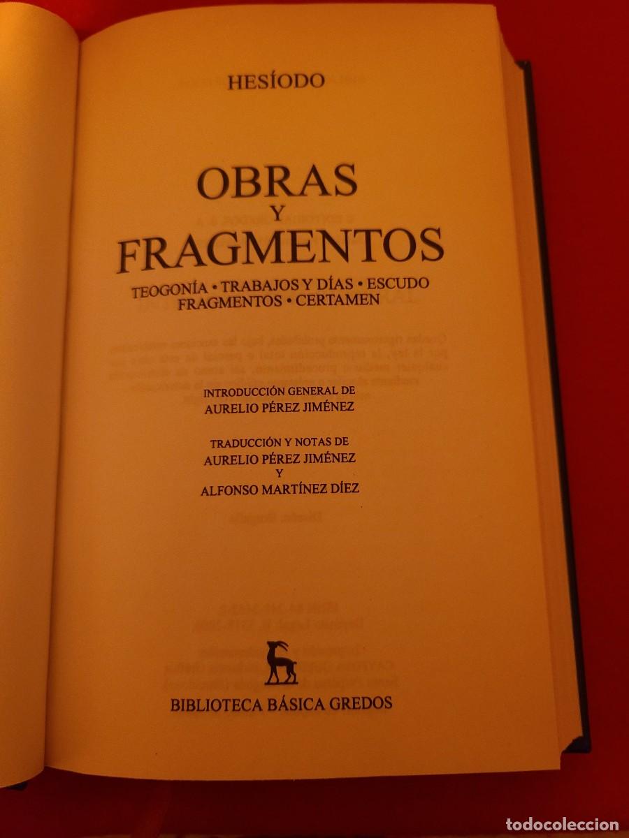 Libros: Obras y fragmentos. Hes&iacute;odo. - Foto 2