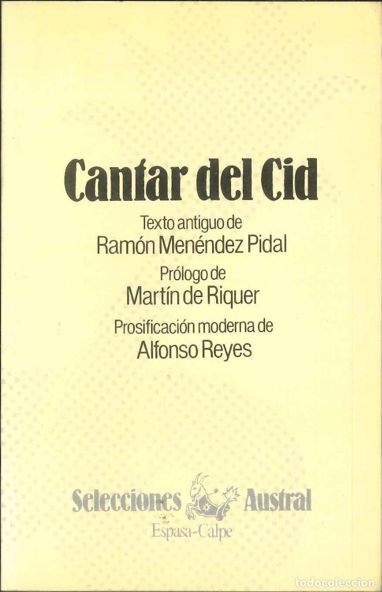 Libros: CANTAR DEL CID - AN&Oacute;NIMO - Foto 1