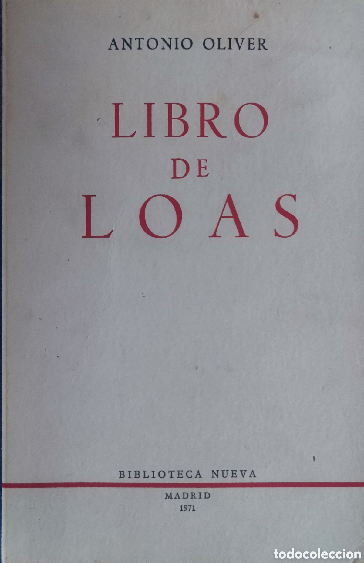 Libros: Antonio Oliver. Libro de loas - Foto 1