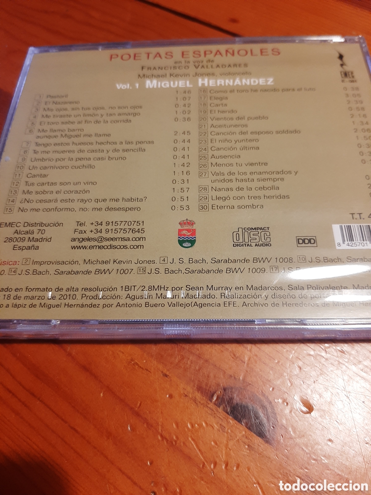 Libros: CD poetas espa&ntilde;oles,m.hernandez - Foto 2