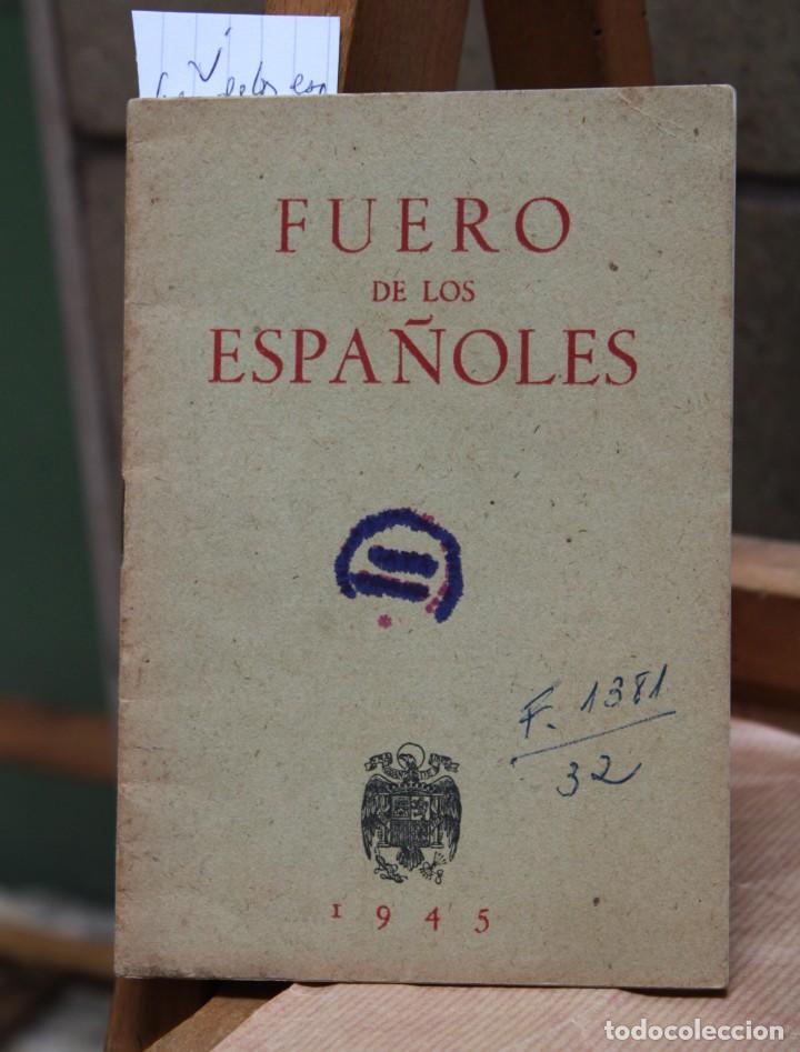 Libros: FUERO DE LOS ESPA&Ntilde;OLES,1945. - Foto 1
