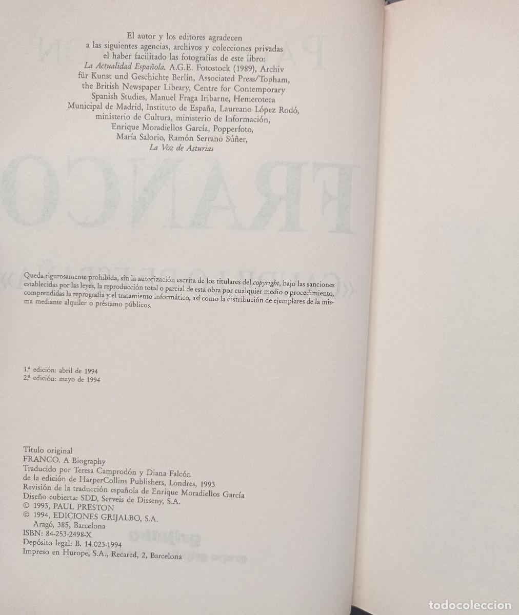 Libros: FRANCO Paul Preston - Foto 5