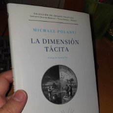 Libros: LIBRO LA DIMENSIÓN TÁCITA MICHAEL POLANYI