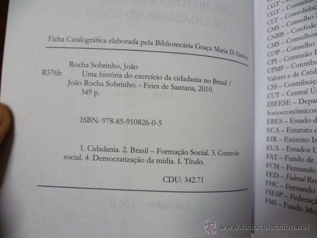 Libros: Una Historia do Exercirio da Cidadania no Brasil - Joao Rocha Sobrinho (en portugues) - Foto 2 - 42896256