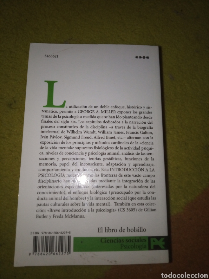 Libros: Introducci&oacute;n a la psicolog&iacute;a. George A. Miller - Foto 2