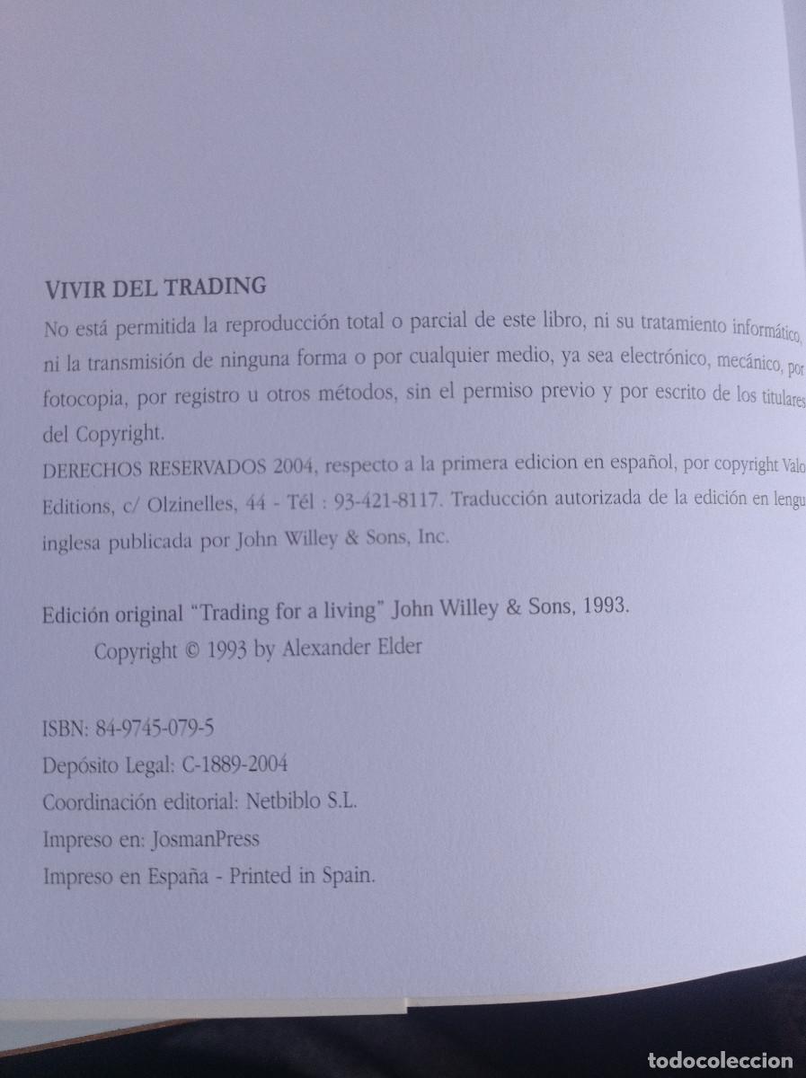 Libros: Vivir Del Trading Alexander Elder - Foto 4