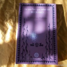 Libros: LO QUE HAY QUE SABER DEL BUDISMO. BUDDHADASA BHIKKHU. EDICIONES AMARA