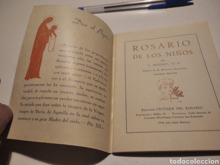 Libros: Librito ROSARIO DE LOS NI&Ntilde;OS 1954 - Foto 2