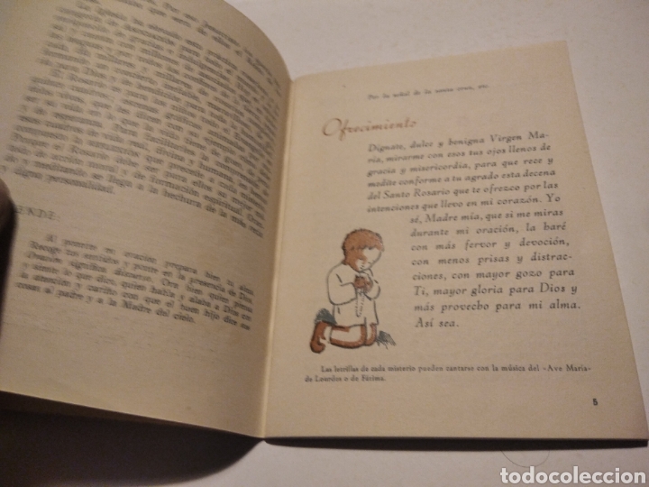 Libros: Librito ROSARIO DE LOS NI&Ntilde;OS 1954 - Foto 4