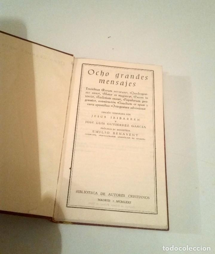 B&uuml;cher: Ocho grandes mensajes. Recopilaci&oacute;n de enc&iacute;clicas.