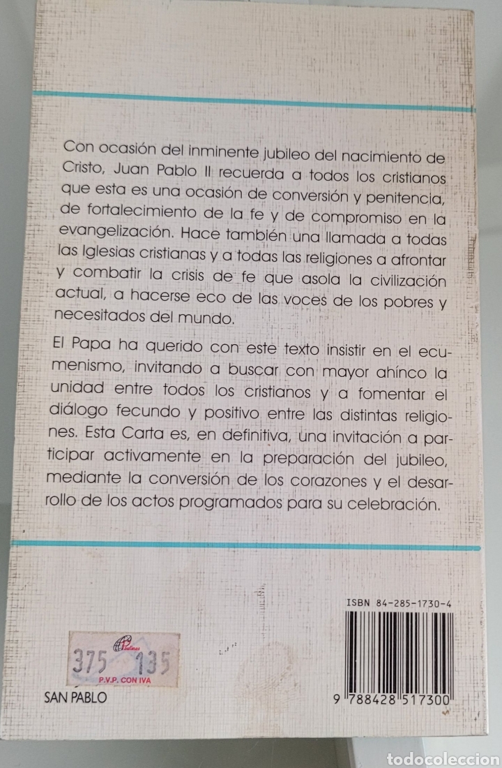 Libros: Ante el tercer milenio. Carta apostólica San Juan Pablo II - Foto 2 - 256118765