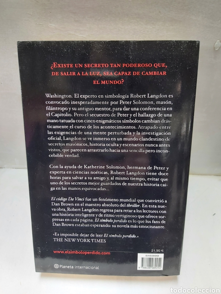 Libros: EL S&Iacute;MBOLO PERDIDO.Dan Brown - Foto 2