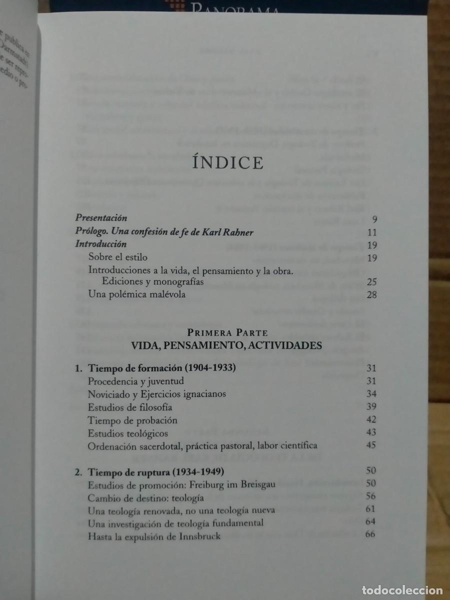 Libros: HERBERT VORGRIMLER. KARL RAHNER .SAL TERRAE - Foto 2