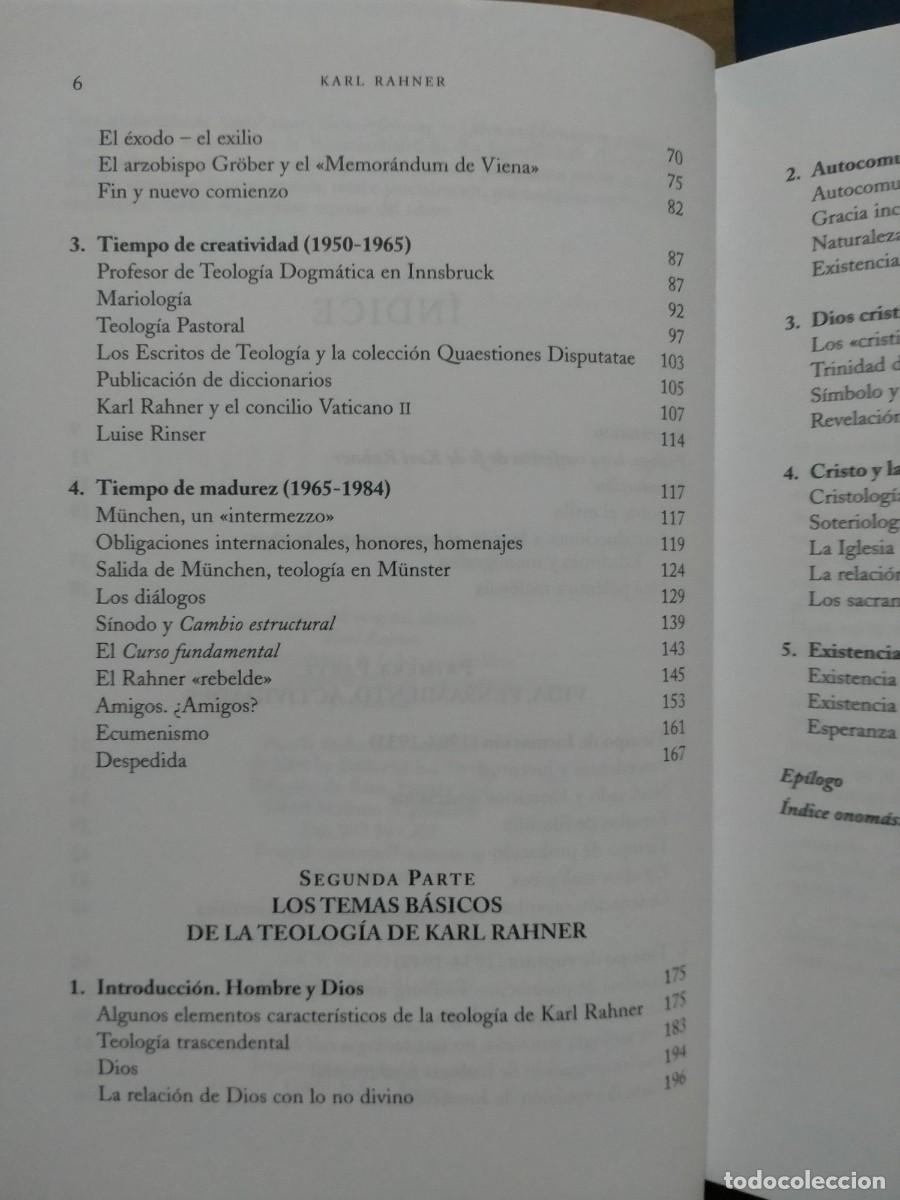 Libros: HERBERT VORGRIMLER. KARL RAHNER .SAL TERRAE - Foto 3