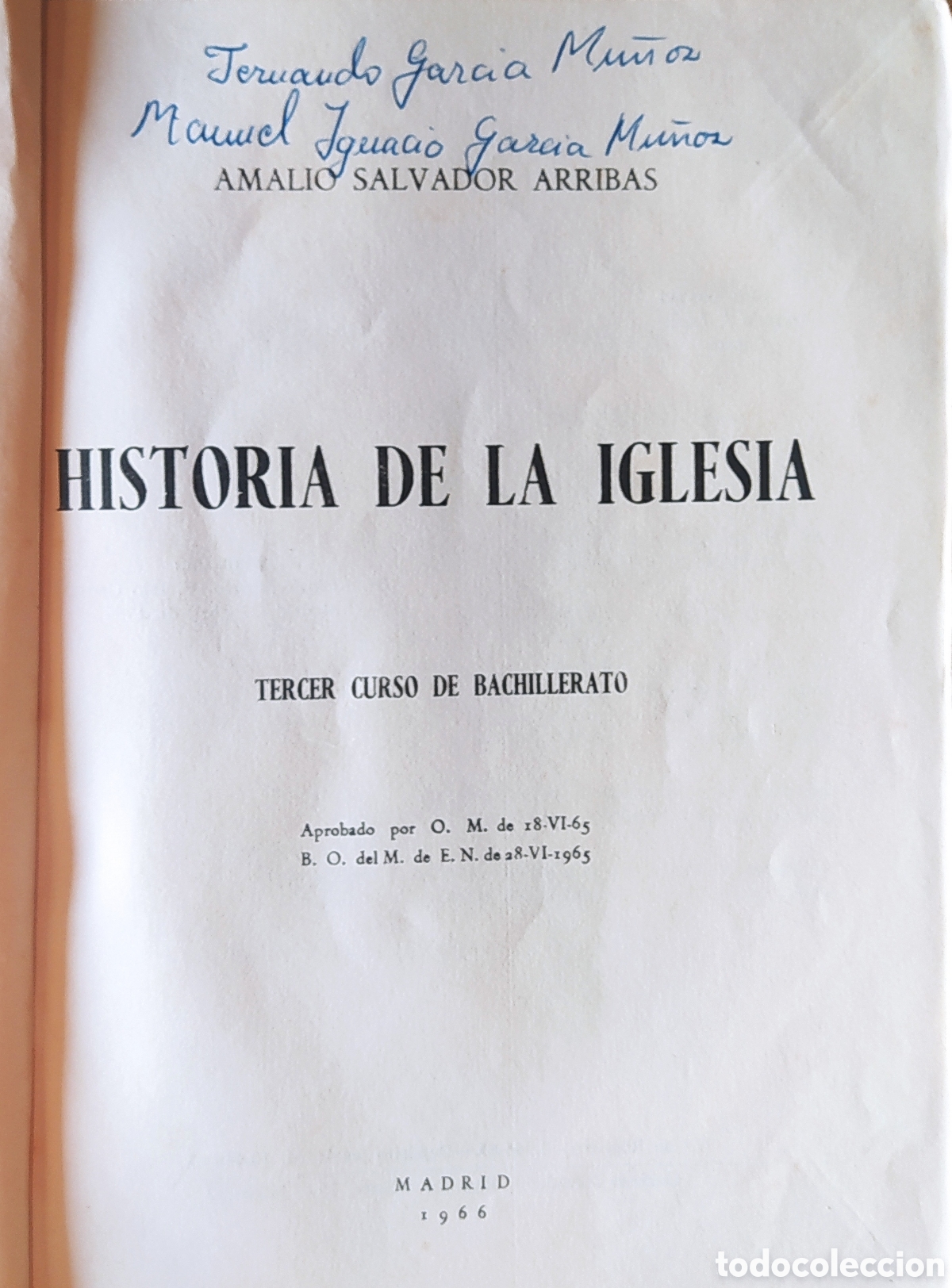 Libros: HISTORIA DE LA IGLESIA 1966 - Foto 2