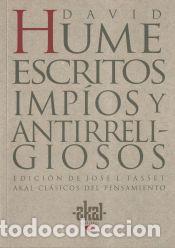 Libros: Escritos imp&iacute;os y antirreligiosos - Hume, David - Foto 1