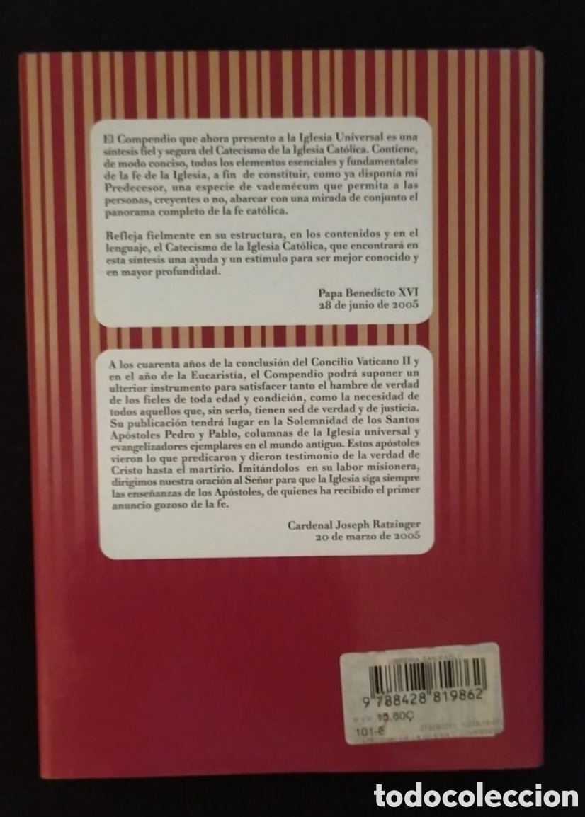 Libros: CATECISMO DE LA IGLESIA CAT&Oacute;LICA. COMPENDIO - Foto 2