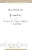 Libros: Jerusalem o Acerca de poder religioso y juda&iacute;smo - (Edici&oacute;n biling&uuml;e) Introducci&oacute;n, traducci&oacute;n y - Foto 1