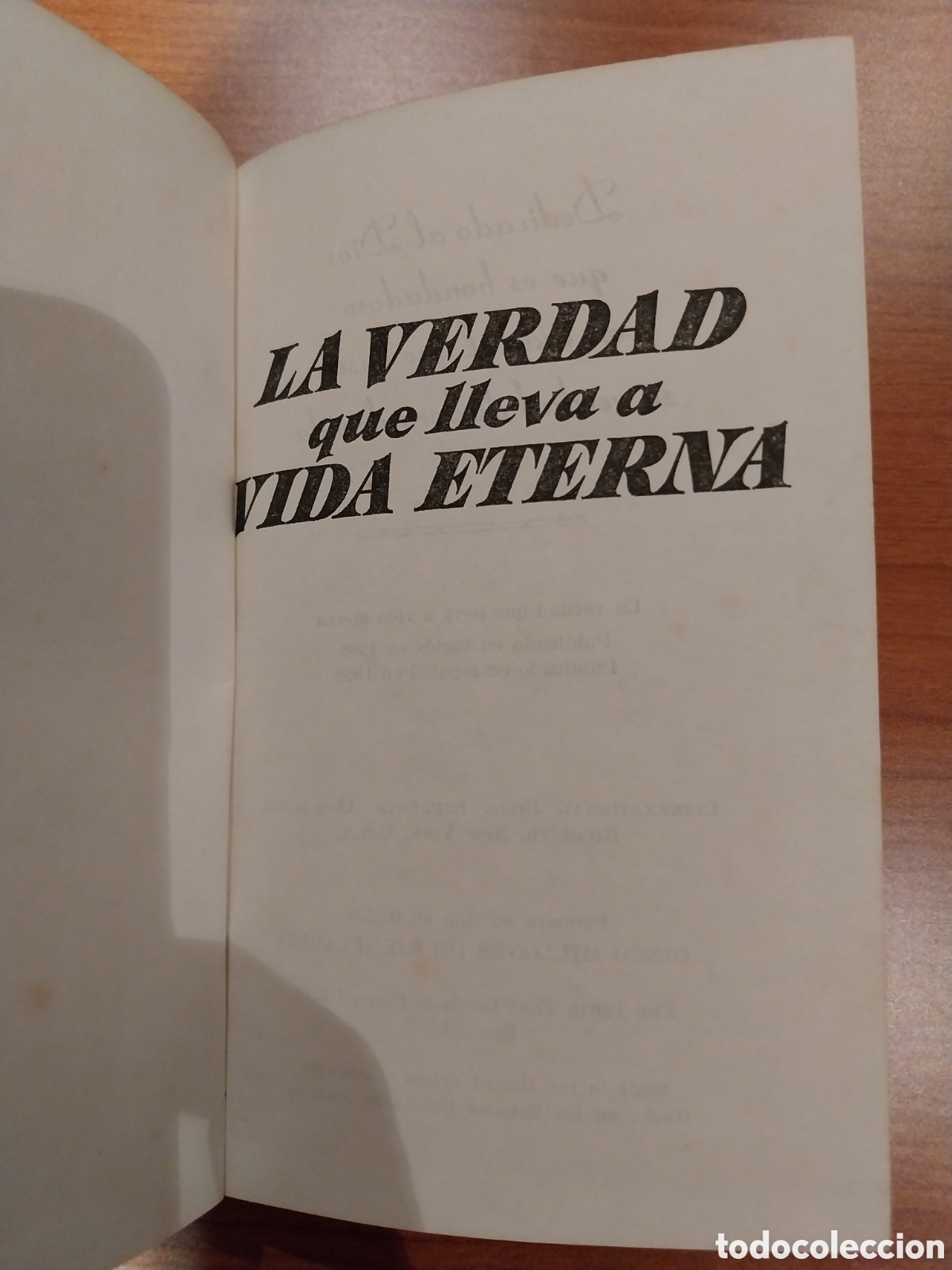 Libros: 1968-Libro religioso &rdquo;La Verdad que lleva a Vida Eterna&rdquo; - Foto 3
