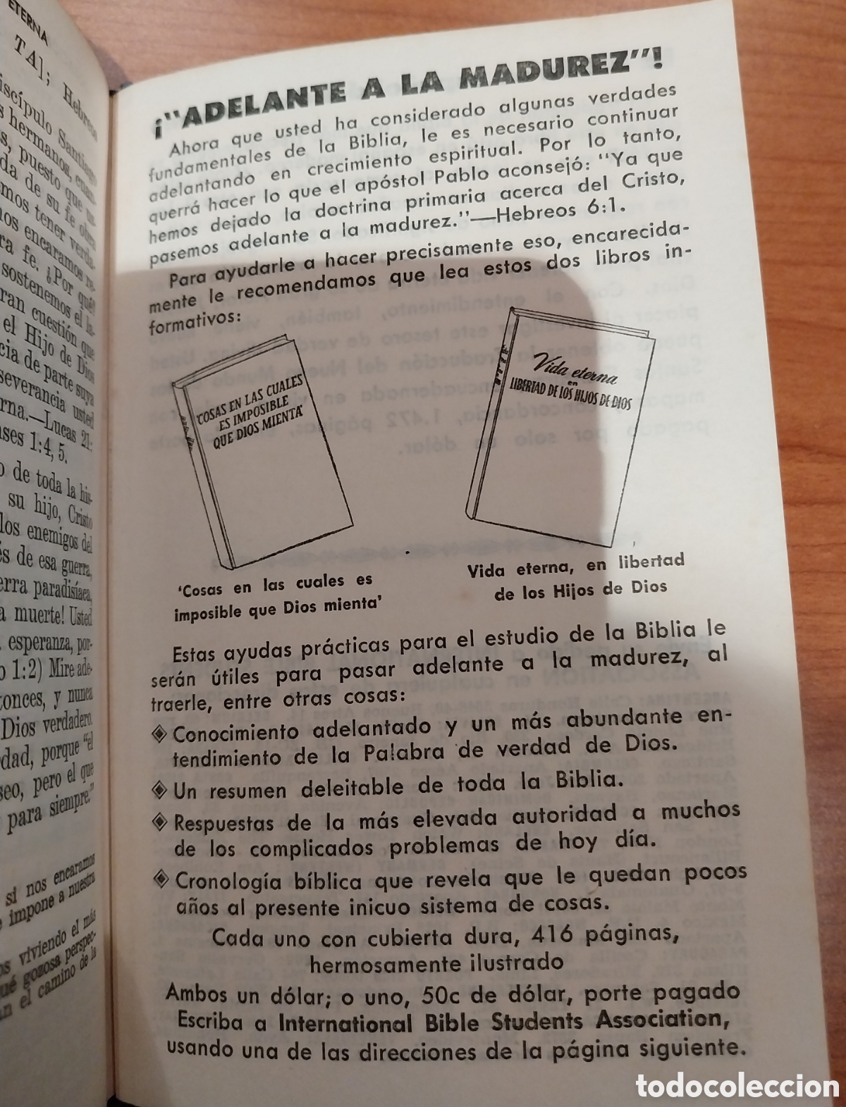 Libros: 1968-Libro religioso &rdquo;La Verdad que lleva a Vida Eterna&rdquo; - Foto 10