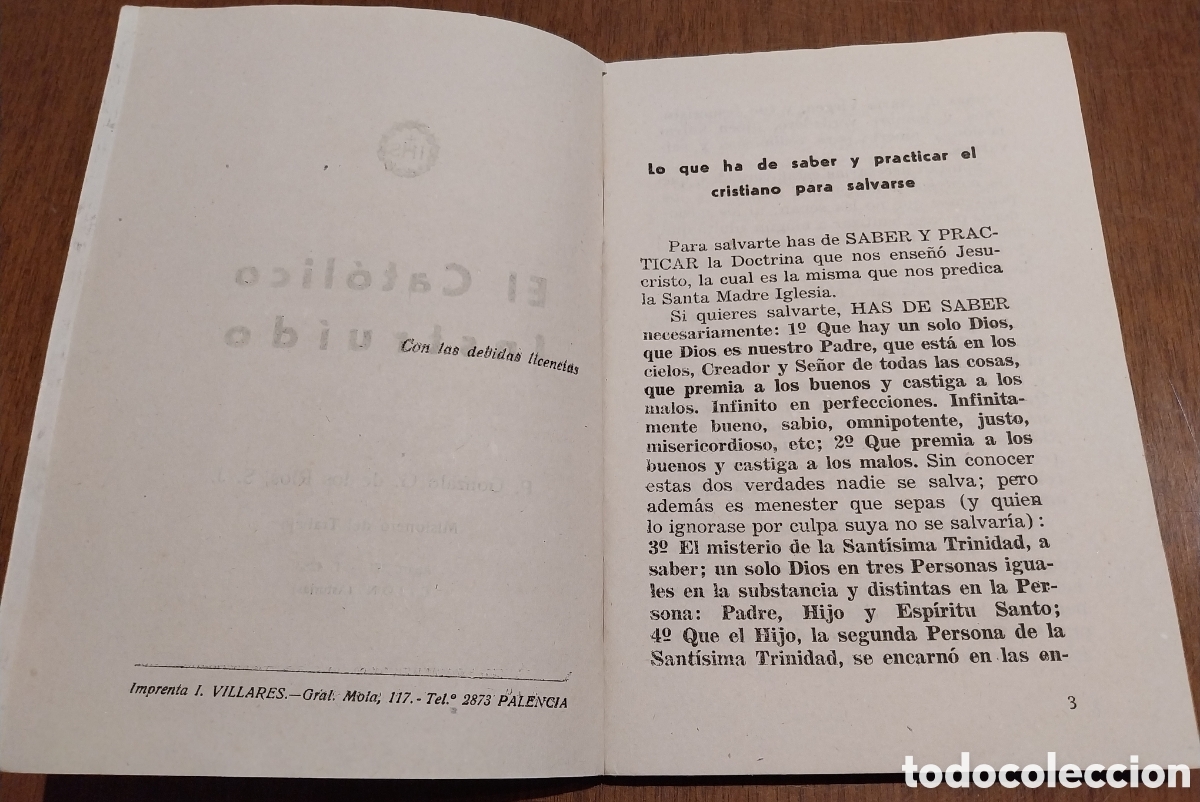 Libros: Libro antiguo &rdquo;El Cat&oacute;lico Instruido&rdquo; - Foto 4