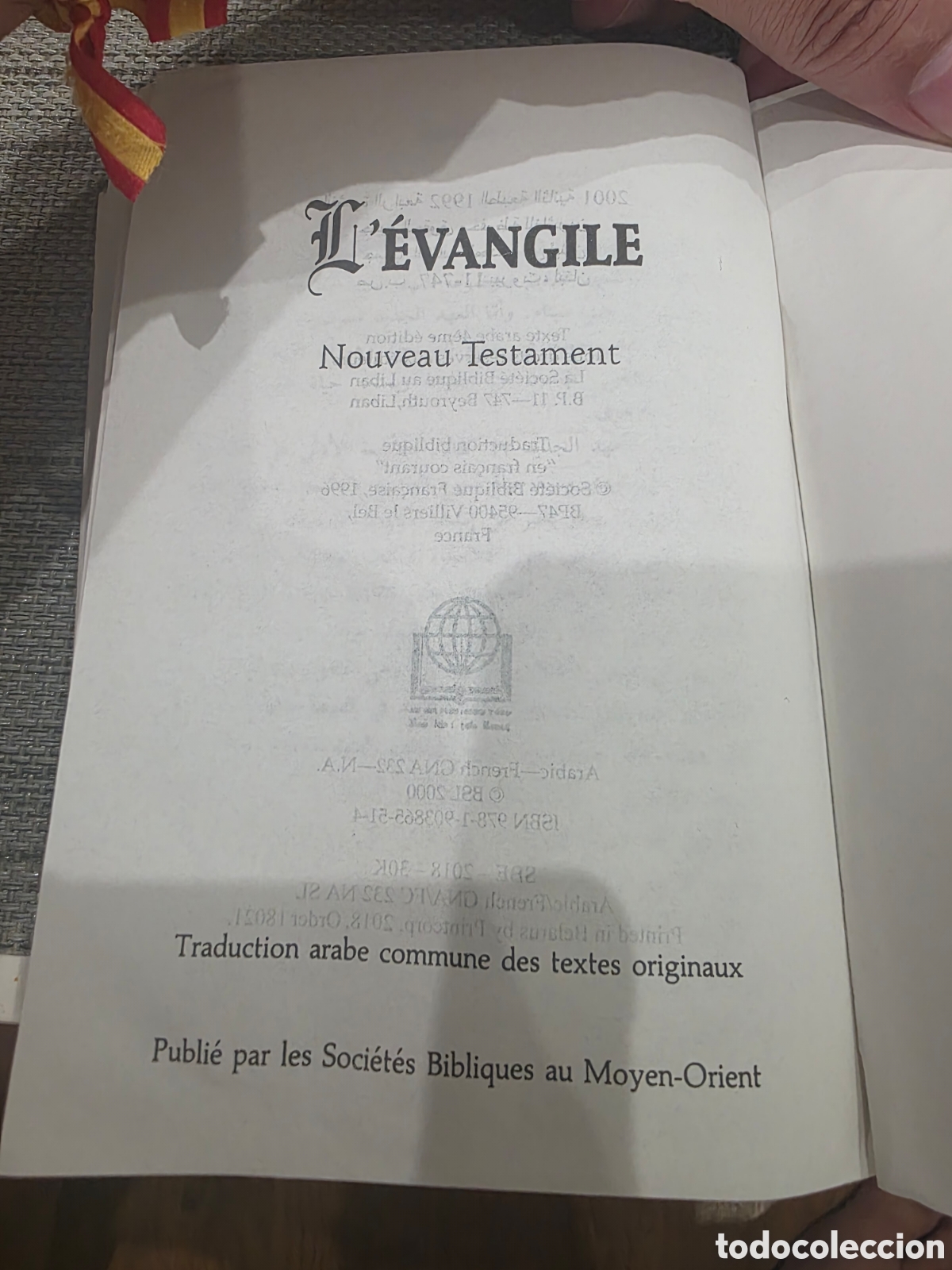 Libros: LIBRO NUEVO TESTAMENTO EN FRANC&Eacute;S Y &Aacute;RABE - Foto 2