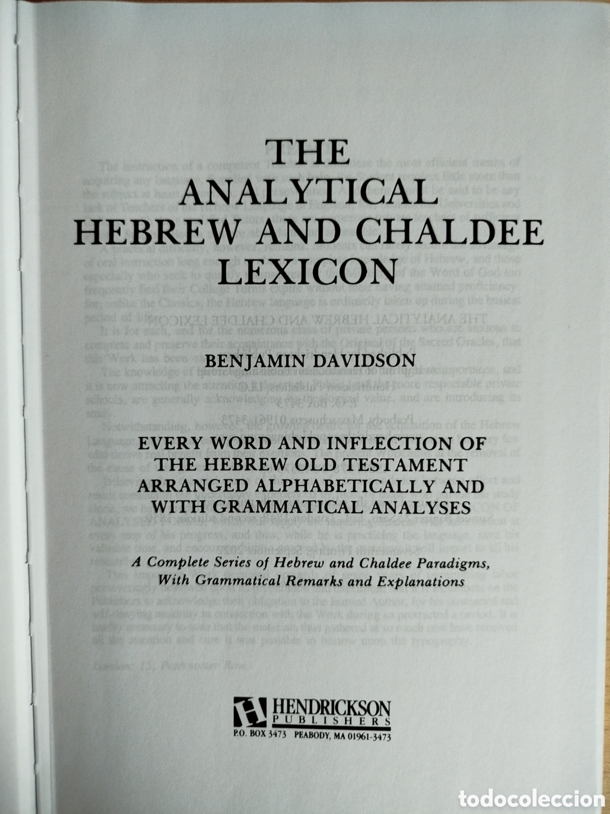 Libros: The analytical hebrew and chaldee lexicon - Foto 3