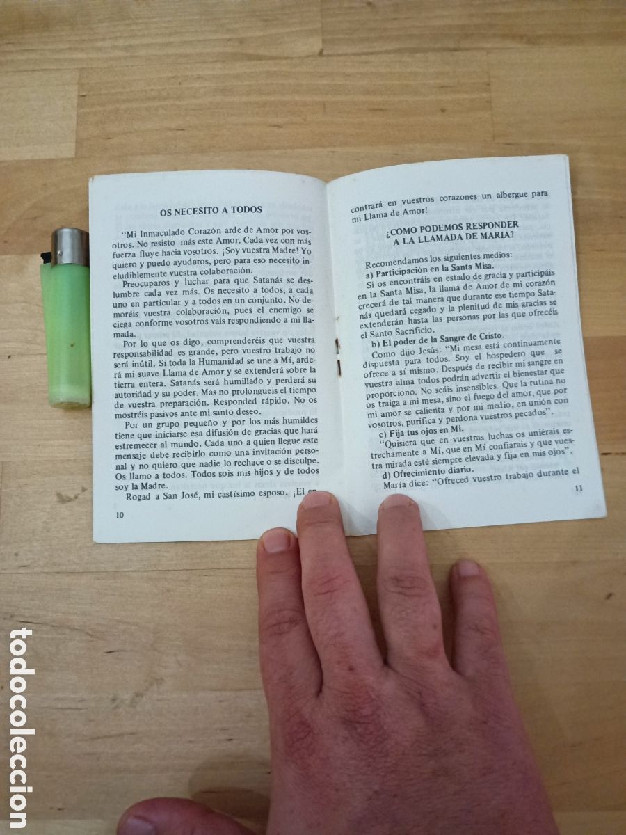 Libros: LIBRITO LA LLAMADA DE AMOR DEL INMACULADO CORAZ&Oacute;N DE MAR&Iacute;A - Foto 2
