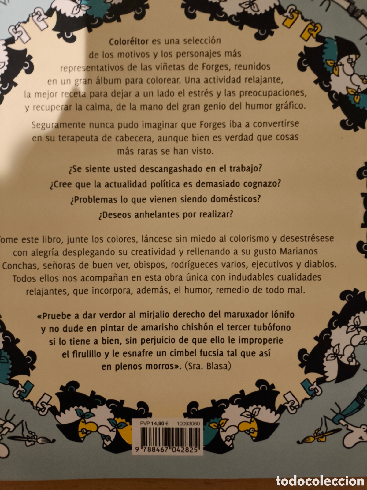 Libros: Libro Coloreitor Antiestr&eacute;s de Forges - Foto 2
