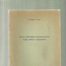 Libros de segunda mano: 1085.-NOTAS TOPONIMICO-ARQUEOLOGICASA SOBRE BERRUS-RIBARROJA D`EBRE