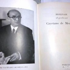Libros de segunda mano: HOMENAJE AL PROFESOR CAYETANO DE MERGELINA (UNIV. DE MURCIA 1962) SIN USAR. Lote 63156476