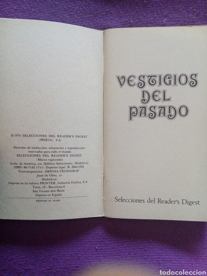 Libros de segunda mano: Vestigios del pasado. Readers Digest - Foto 2