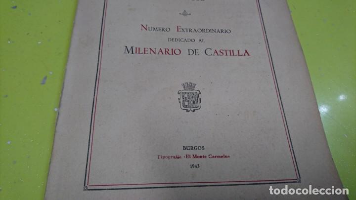 Libros de segunda mano: BOLETÍN BURGOS, MILENARIO DE CASTILLA, NÚMERO EXTRAORDINARIO, 1943 - Foto 3 - 160660390