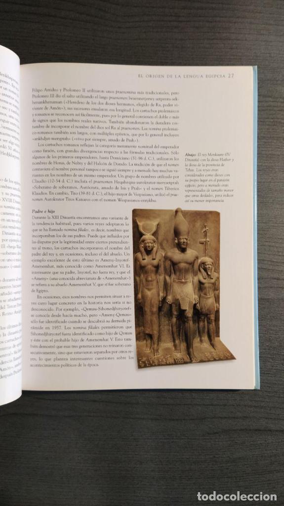 Libros de segunda mano: LOS JEROGLIFICOS DEL ANTIGUO EGIPTO. AIDAN DODSON. LIBSA - Foto 3