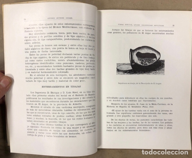 Libros de segunda mano: TUMBAS ANTIGUAS, AJUARES, INSCRIPCIONES SEPULCRALES. ANTONIO AGUIRRE ANDRÉS. 1957 (1ª EDICIÓN). - Foto 5 - 209169156