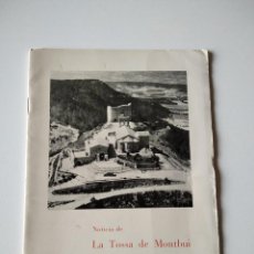 Libros de segunda mano: NOTICIA DE LA TOSSA DE MONTBUI. RESUMEN HISTÓRICO-ARQUEOLÓGICO