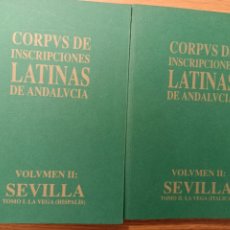 Libros de segunda mano: CORPUS DE INSCRIPCIONES LATINAS DE ANDALUCÍA, TOMOS I Y II. JUNTA DE ANDALUCÍA, 1991.. Lote 297593353