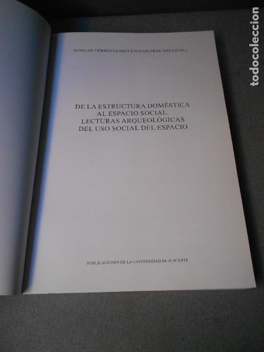 Libros de segunda mano: DE LA ESTRUCTURA DOMESTICA AL ESPACIO SOCIAL. - Foto 3