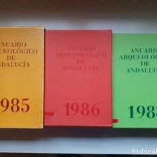 Libros de segunda mano: ANUARIO ARQUEOLOGICO ANDALUCIA AÑOS 1985 1986 Y 1988 - EN ESTUCHE Y COMPLETOS
