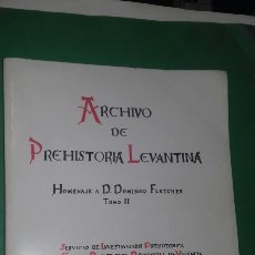 Libros de segunda mano: ARCHIVO DE PREHISTORIA LEVANTINA VOL XVIII. ED F DOMENECH, 1989. ILUSTRADO