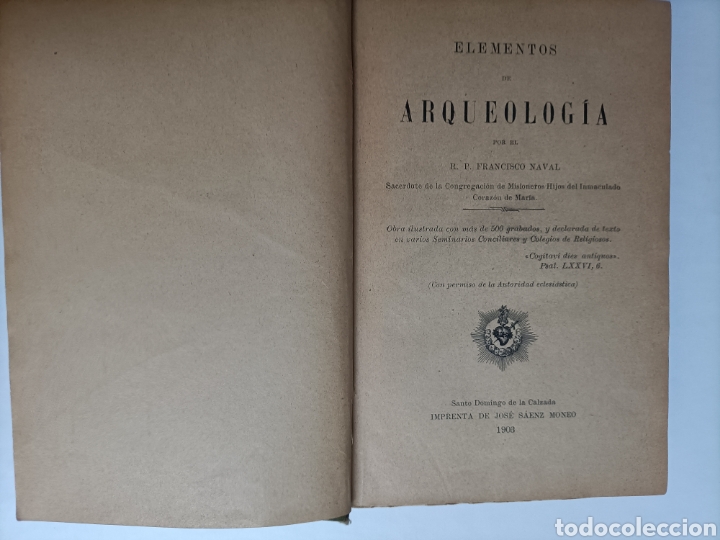 Libros de segunda mano: Elementos de arqueolog&iacute;a R.P. Francisco Naval .1903 - Foto 11