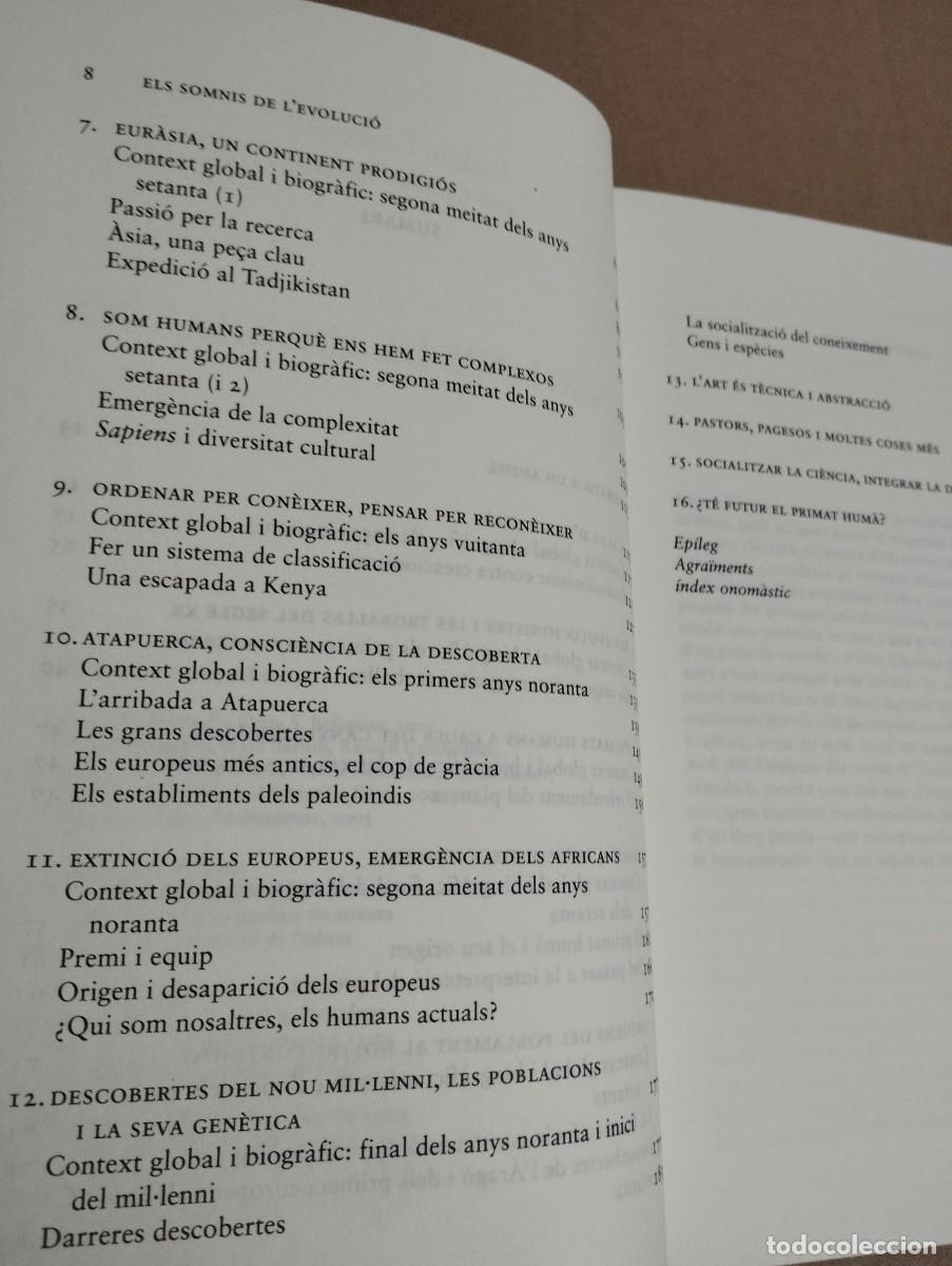 Libros de segunda mano: ELS SOMNIS DE LEVOLUCI&Oacute; (EUDALD CARBONELL) - Foto 4