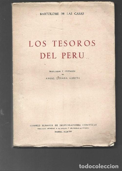 Libros de segunda mano: CASAS de las, LOS TESOROS DEL PERU, bb , 1948 - Foto 1