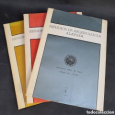 Libros de segunda mano: ESTUDIOS DE ARQUEOLOGÍA ALAVESA TOMOS 1,2 Y 3